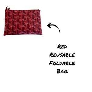 Red Reusable Foldable Tote
